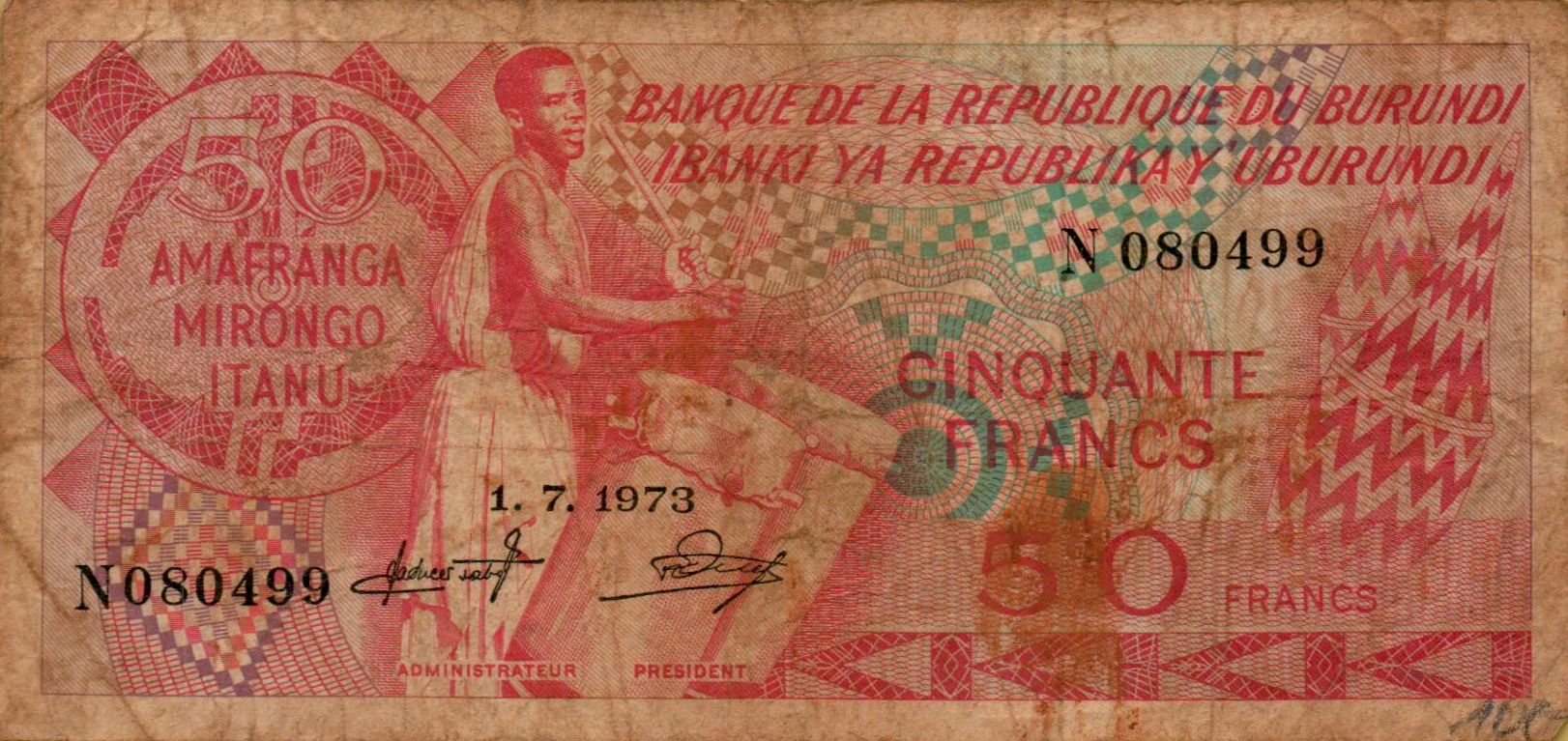 Burundi 50 1973 F P-22/b